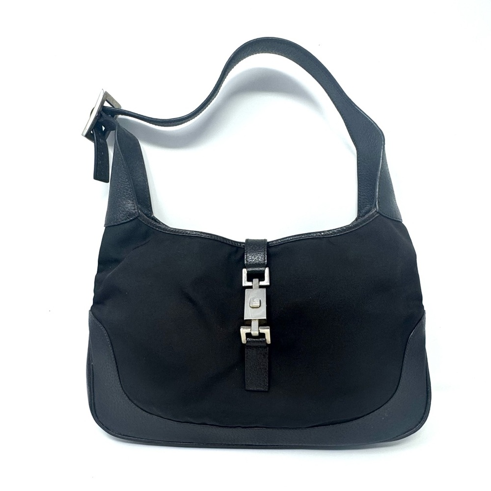 Gucci Jackie Vintage Black Nylon & Leather Bag – Iconic Style, Authentic